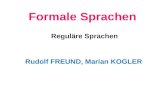 Formale Sprachen Rudolf FREUND, Marian KOGLER Regul¤re Sprachen
