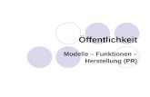–ffentlichkeit Modelle â€“ Funktionen â€“ Herstellung (PR)