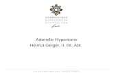 Arterielle Hypertonie Helmut Geiger, II. Int. Abt