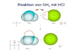 Reaktion von NH 3 mit HCl NH 3 HCl + - - + - + + + NH 4 + Cl