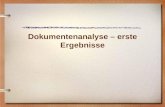 Dokumentenanalyse â€“ erste Ergebnisse. In der Fachdidaktik Besch¤ftigte SS 2010