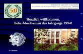 © J. Dankert Herzlich willkommen, liebe Absolventen des Jahrgangs 1954!
