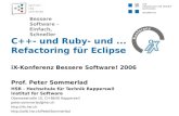 C++- und Ruby- und ... Refactoring f¼r Eclipse