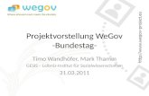 Projektvorstellung WeGov - Deutscher Bundestag