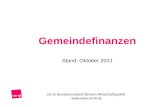 Gemeindefinanzen Stand: Oktober 2011 ver.di Bundesvorstand Bereich Wirtschaftspolitik