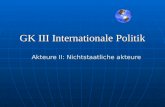 GK III Internationale Politik Akteure II: Nichtstaatliche akteure