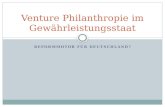 Venture Philanthropie im Gew¤hrleistungsstaat