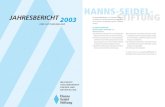 Die Hanns-Seidel-Stiftung EINE LEISTUNGSBILANZ ordnung). JAHRESBERICHT 2003 EINE LEISTUNGSBILANZ