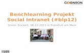 Benchlearning Projekt Social Intranet 2012 (#blp12)