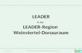 27.03.2012 Vorstellung LEADER-Region Weinviertel-Donauraum LEADER In der LEADER-Region Weinviertel-Donauraum