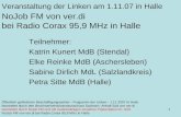1 NoJob FM von ver.di bei Radio Corax 95,9 MHz in Halle Teilnehmer: Katrin Kunert MdB (Stendal) Elke Reinke MdB (Aschersleben) Sabine Dirlich MdL (Salzlandkreis)