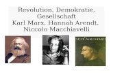 Revolution, Demokratie, Gesellschaft Karl Marx, Hannah Arendt, Niccolo Macchiavelli