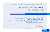 ELernen und eLehren im Unterricht Erfahrungen aus dem deutschen Projekt eL3 bei der Vermittlung von Medienkompetenz und medienp¤dagogischer Kompetenz an