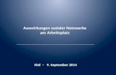 Auswirkungen sozialer Netzwerke am Arbeitsplatz Kiel â€“ 9. September 2014