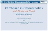 20 Thesen zur Steuerpolitik Wolfgang Wiegard Universit¤t Regensburg und