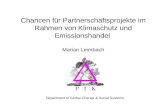 Chancen f¼r Partnerschaftsprojekte im Rahmen von Klimaschutz und Emissionshandel  Marian Leimbach