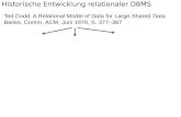 Historische Entwicklung relationaler DBMS