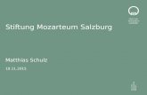 Konzerte Wissenschaft Museen Stiftung Mozarteum Salzburg Matthias Schulz 19.11.2015