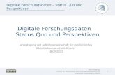 Digitale Forschungsdaten - Status quo und Perspektiven