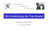 Die Entdeckung des Top-Quarks Sebastian Naumann 11. Januar 2005 speculation......evidence......observation