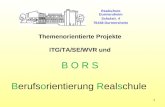 Realschule Durmersheim Schulstr. 4 76448 Durmersheim 1 Themenorientierte Projekte ITG/TA/SE/WVR und B O R S Berufsorientierung Realschule