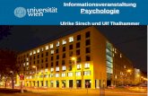 Informationsveranstaltung Psychologie Ulrike Sirsch und Ulf Thalhammer