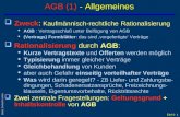 Einf 6- 1 Barta: Zivilrecht online AGB (1) - Allgemeines qZweck: Kaufm¤nnisch-rechtliche Rationalisierung l AGB : Vertragsschlu unter Beif¼gung von AGB