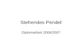 Stehendes Pendel Diplomarbeit 2006/2007. Konstruktiver Aufbau Nicht im Bild: Energiekette, Stod¤mpfer, Endschalter, usw.;