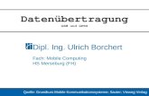 Daten¼bertragung GSM und GPRS Dipl. Ing. Ulrich Borchert Fach: Mobile Computing HS Merseburg (FH) Quelle: Grundkurs Mobile Kommunikationssysteme; Sauter;