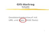 1 GIS-Vortrag 05.02.2001 Till Baberg Geodatenbankentwurf mit UML und Visio (CASE-Tools)