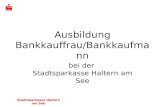 Stadtsparkasse Haltern am See Ausbildung Bankkauffrau/Bankkaufmann bei der Stadtsparkasse Haltern am See