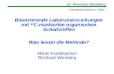 Dr. Reinhard Wienberg Umwelttechnisches Labor Mahin Farahbakhsh Reinhard Wienberg Bilanzierende Laboruntersuchungen mit 14 C-markierten organischen Schadstoffen