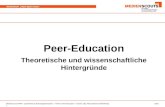 Peer-Education Theoretische und wissenschaftliche Hintergr¼nde