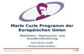 Marie Curie Programm der Europ¤ischen Union