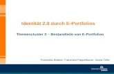 Identit¤t 2.0 durch E-Portfolios Themencluster 3 â€“ Bestandteile von E-Portfolios Franziska B¼ttner, Franziska Pappelbaum, Diana Telle