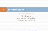 Funktionsscharen Ortskurven Extremwertaufgaben Bedienung des GTR Zusatzthemen 334 E-Mail: klaus_messner@web.de, Internet:  @web.de