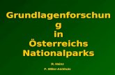 Grundlagenforschung in –sterreichs Nationalparks R. Hainz F. Miller-Aichholz