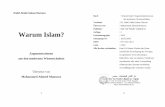 Warum Islam? - way-to-allah. · PDF fileverkünden, wobei Muhammad, dem Propheten des Islam, die letzte Form des göttlichen Willens offenbart wurde. Diese letzte Offenbarung der Botschaft
