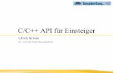 C/C++ API für Einsteiger - EntwicklerCamp · PDF file

C/C++ API für Einsteiger Ulrich Krause 08. – 10.03.2009, Maritim Hotel, Gelsenkirchen