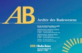 Archiv des Badewesens - Startseite - · PDF fileArchiv des Badewesens 2018 | Anzeigen-Preisliste Nr. 20 · Seite 2 Format in mm Druckfarbe (Euroskala) Formate Breite Höhe 1-farbig
