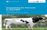 Entwicklung der Tierzucht in Thüringen