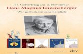 Hans Magnus Enzensberger - Börsenblatt · PDF file 2014-11-06 · Hans Magnus Enzensberger Mit Bildern von Rotraut Susanne Berner _ Ein Kopfkissenbuch für alle, die Angst vor der