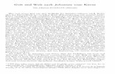 Gott und Welt nach Johannes vom Kreuzphilosophisches- · PDF file2 Es wird zitiert nadi der Ausgabe: Obras completas, editas por el P. Simeon de la Sagrada Familia, O. C. D. Texto