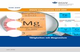 Tätigkeiten mit Magnesium - · PDF file1 Gefahren durch Magnesium Magnesium hat die Eigenschaft, mit Luftsauerstoff zu oxidieren. Die Oxidation ist ein exothermer chemischer Vorgang,