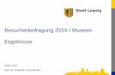 Besucherbefragung 2016 / Museen Ergebnisse - · PDF file18GRASSI Museum für Angewandte Kunst 5 4 Bach-Museum SGM/ Altes Rathaus Alle Befragten wegen der Dauerausstellung wegen einer