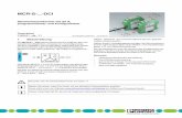 Datenblatt DB DE MCR-S--DCI · PDF file 2014-11-27 · 100241_de_11 PHOENIX CONTACT 6 Bestellschlüssel für die Strommessumformer MCR-S-1-5-UI(-SW)-DCI Bei fehlerhaften oder nicht