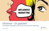 Influencer Es grassiert! · PDF fileInfluencer-Marketing boomt Influencer-Marketing Immer mehr Marketingabteilungen setzen auf die Zusammenarbeit mit Internetgrößen, um Produkte